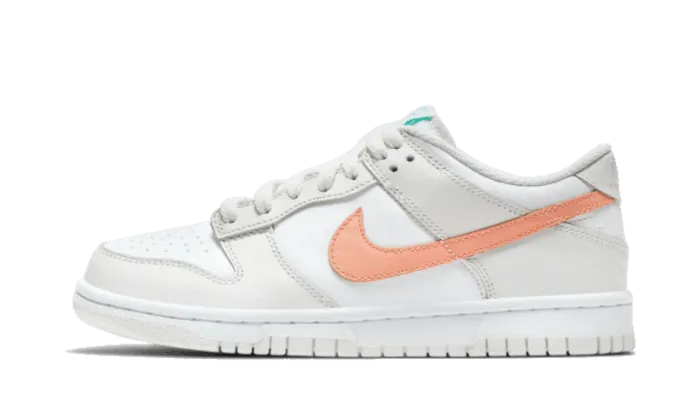 Dunk Low White Bone Peach Aqua Midsole Cushion Enhanced grip