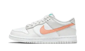 Ankle friendly Dunk Low White Bone Peach Aqua