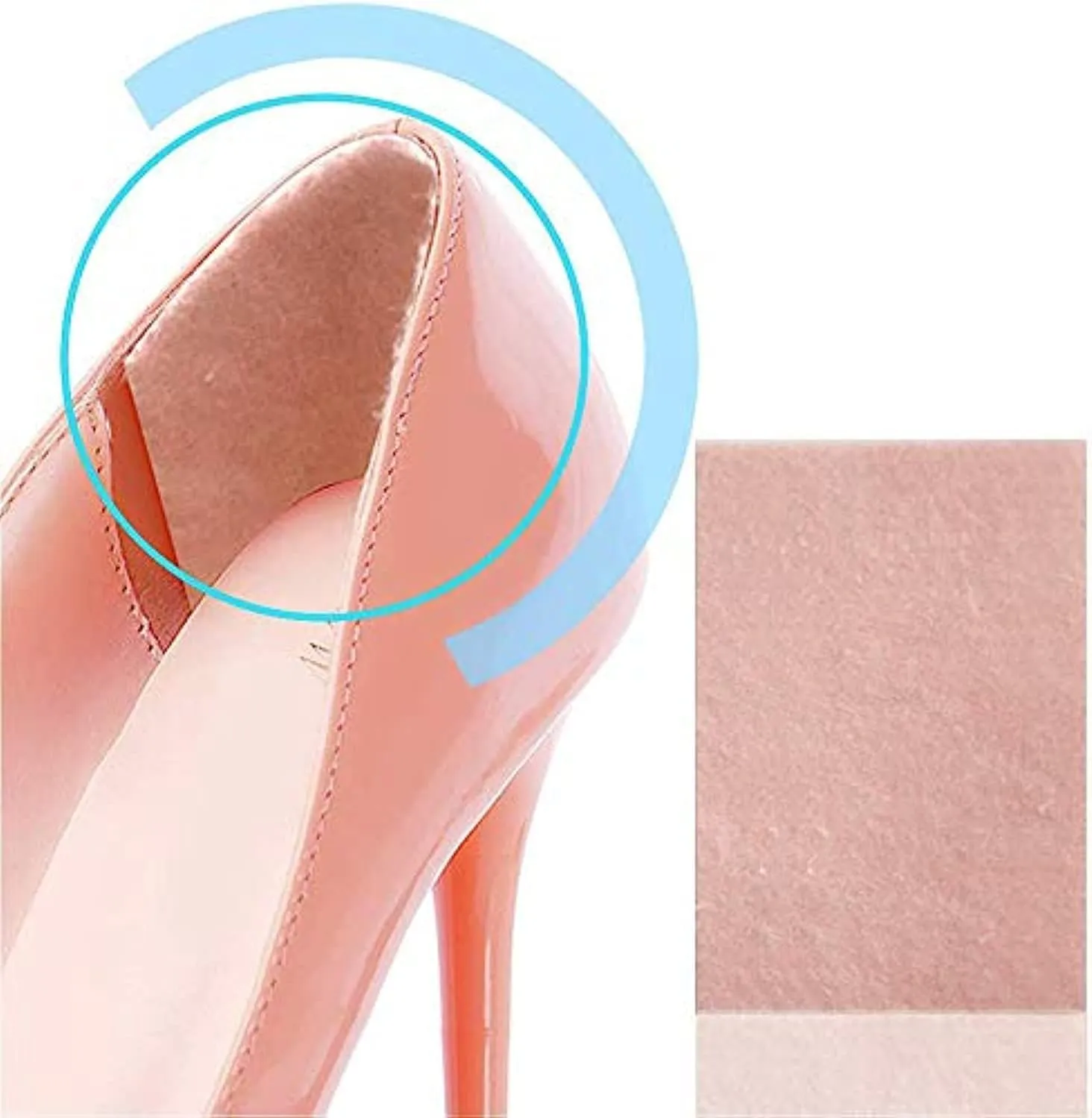 Povihome Moleskin Blister Pads, Heel Cushion, Heel Blister Prevention to Protect Skin from Rubbing Shoes