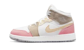 Synthetic Leather Blend Air Jordan 1 Mid Pastel Grind
