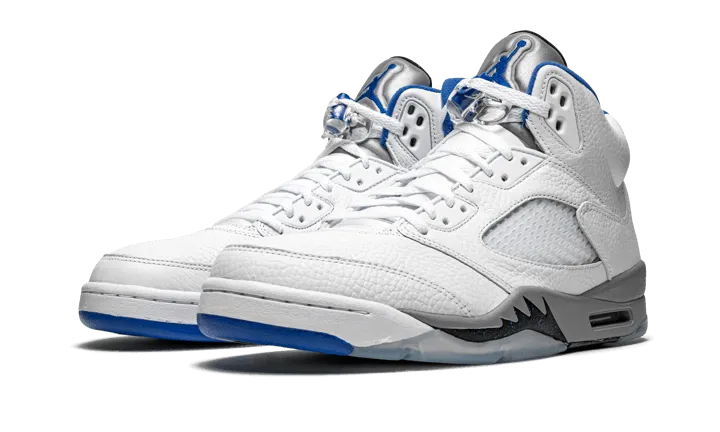 Enhanced Cushioning Lightweight Foam Technology Air Jordan 5 Retro White Stealth