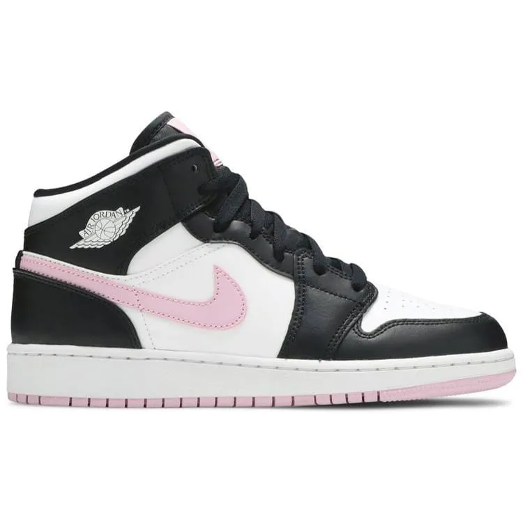Air Jordan 1 Mid White Black Light Arctic Pink (GS) chemical - resistant carbon fiber plate shoe detail