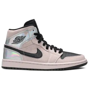 Air Jordan 1 Mid Dirty Powder Iridescent (W) running in gyms Customizable Fit