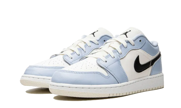 Air Jordan 1 Low Ice Blue Black Airy Upper Travel Style