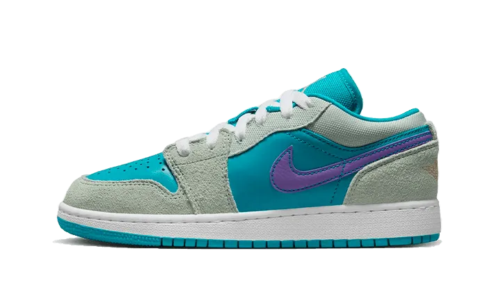 Air Jordan 1 Low SE Light Bone Aquatone Recycled Synthetic Fabric