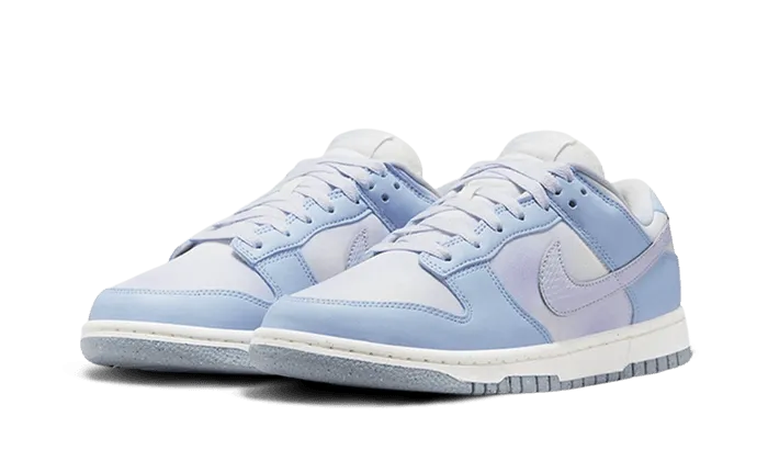 Cushion Line Shine Finish Dunk Low White Blue Airbrush