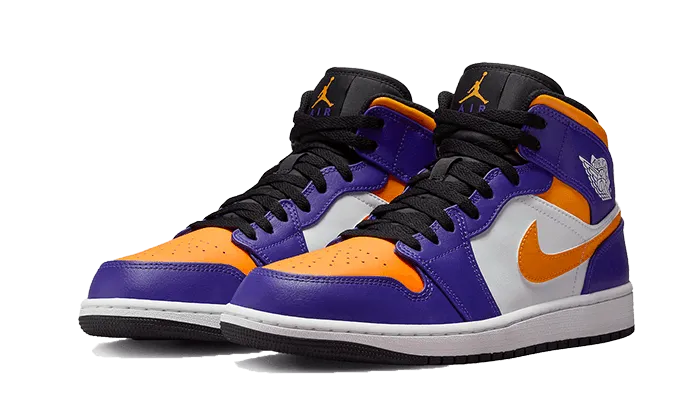 Adaptive Lacing Mechanism Lifestyle Mode Air Jordan 1 Mid Lakers (2022)