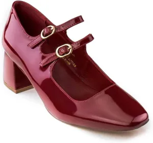 RF ROOM OF FASHION Women's Wide Fit Mary-Jane Chunky Heel Dress Pumps-True Wide Width