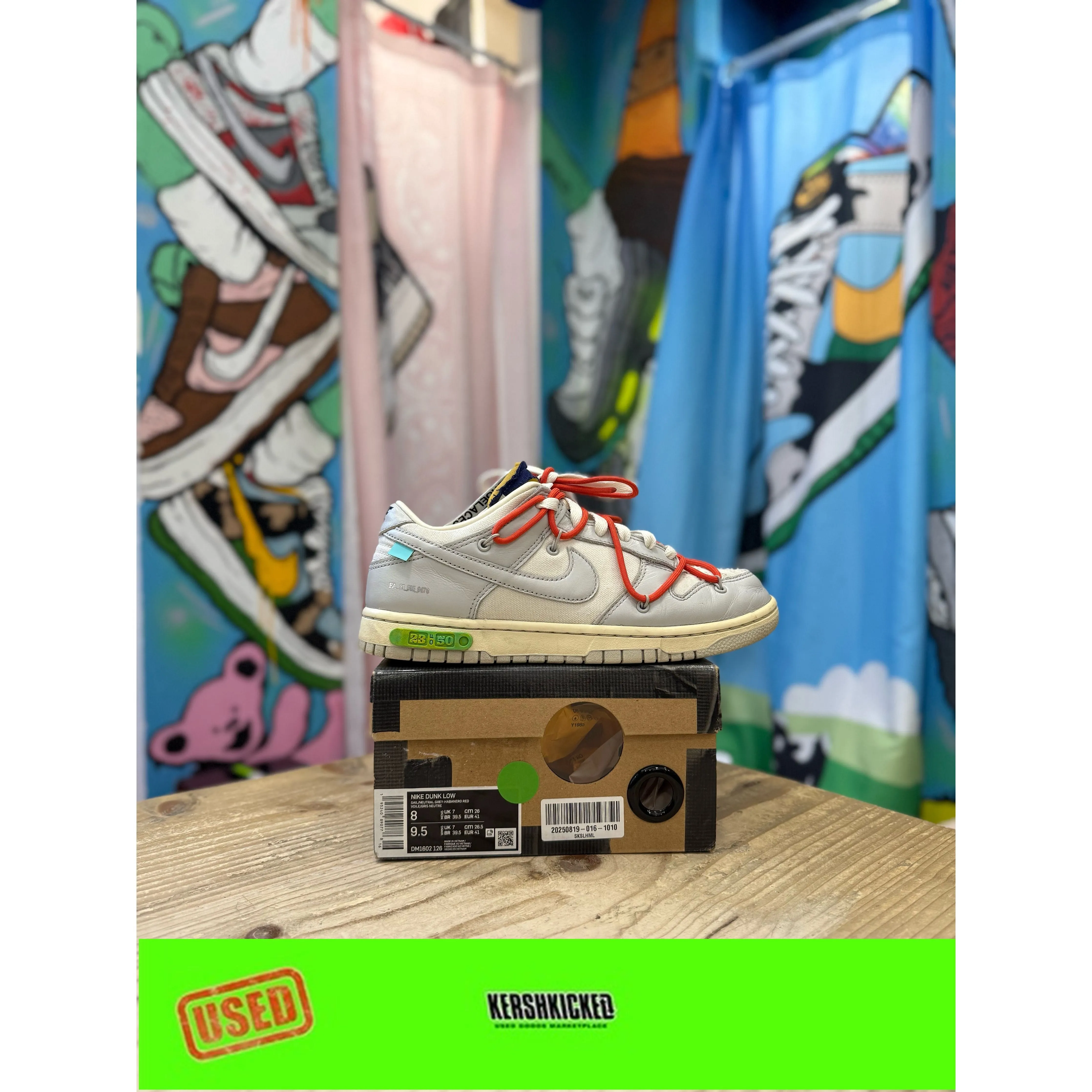 Nike Dunk Low Off White LOT 23 UK7 Design-led