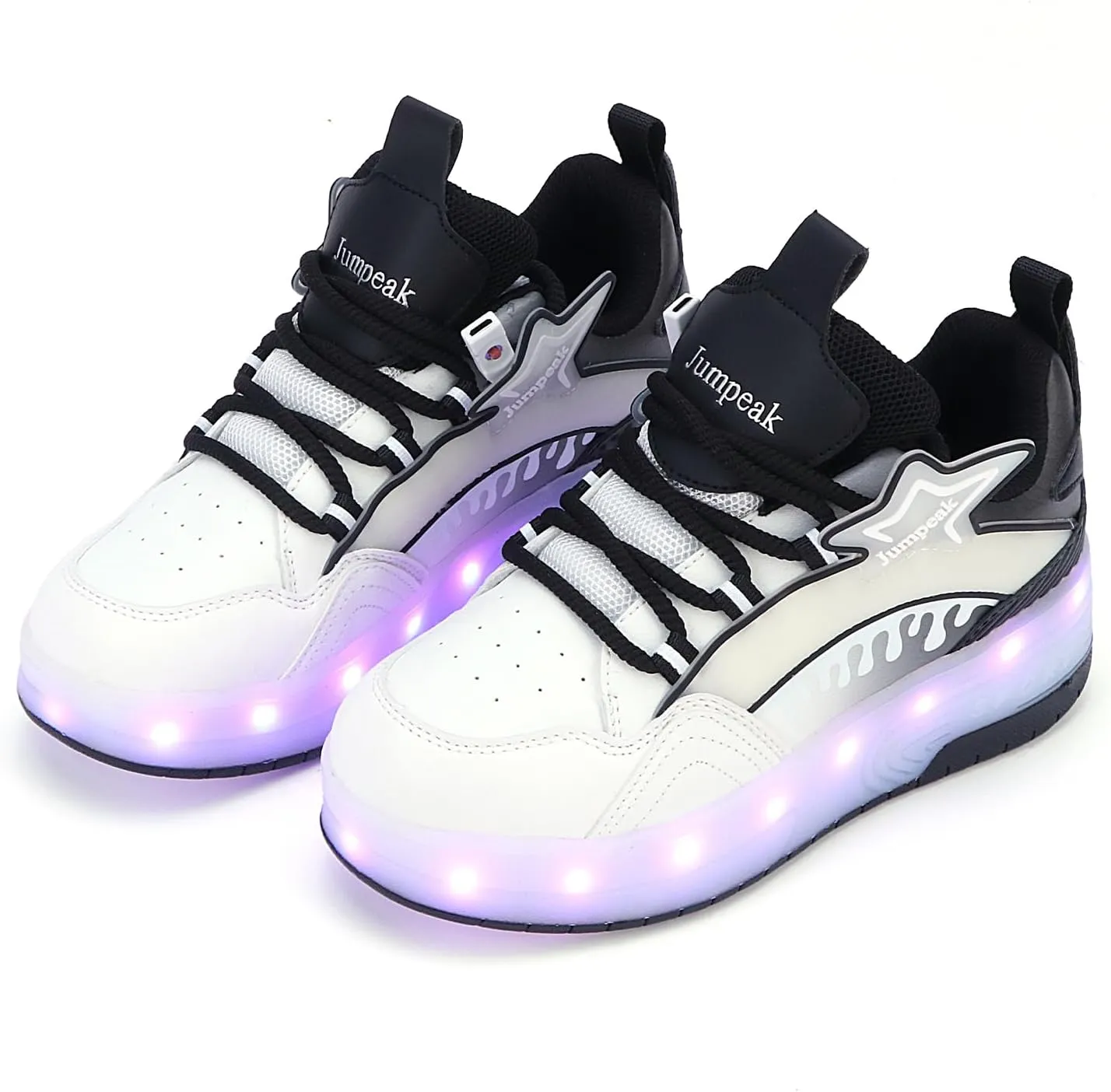 Roller Shoes with 16 LED Combinations for Girls Boys Roller Sneakers with 2-Wheels USB Rechargeable for Christmas Birthday Children Party Show Gift
