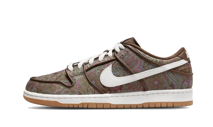 SB Dunk Low Paisley Brown Impact Diffusing Design