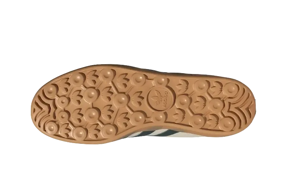 Gazelle Indoor Cream White Collegiate Green Gum Soft Soles outsole