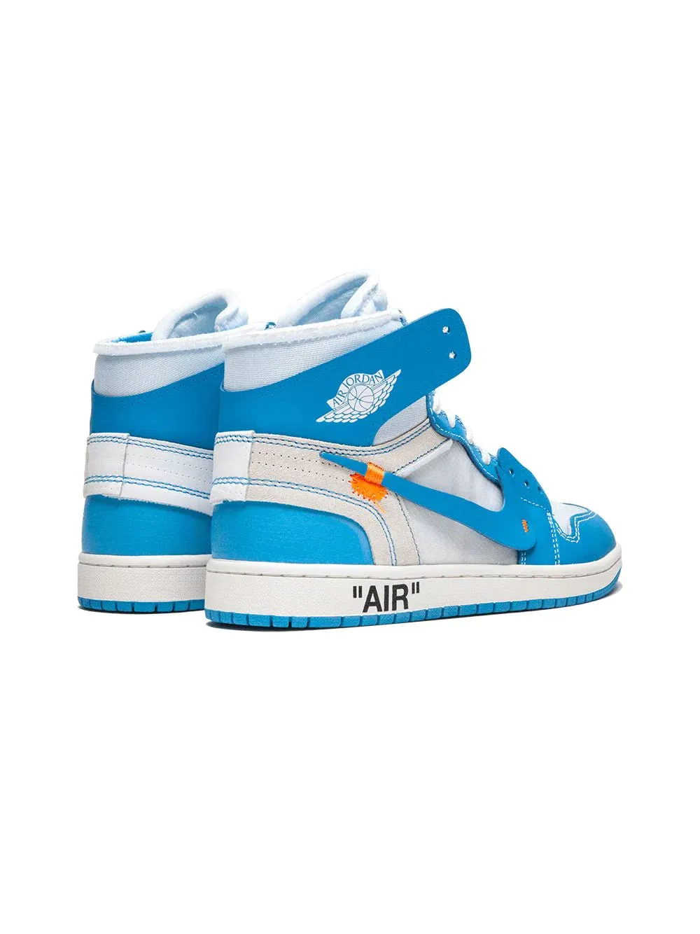 Air Jordan 1 Retro High Off-White "University Blue " smooth - surface shoes