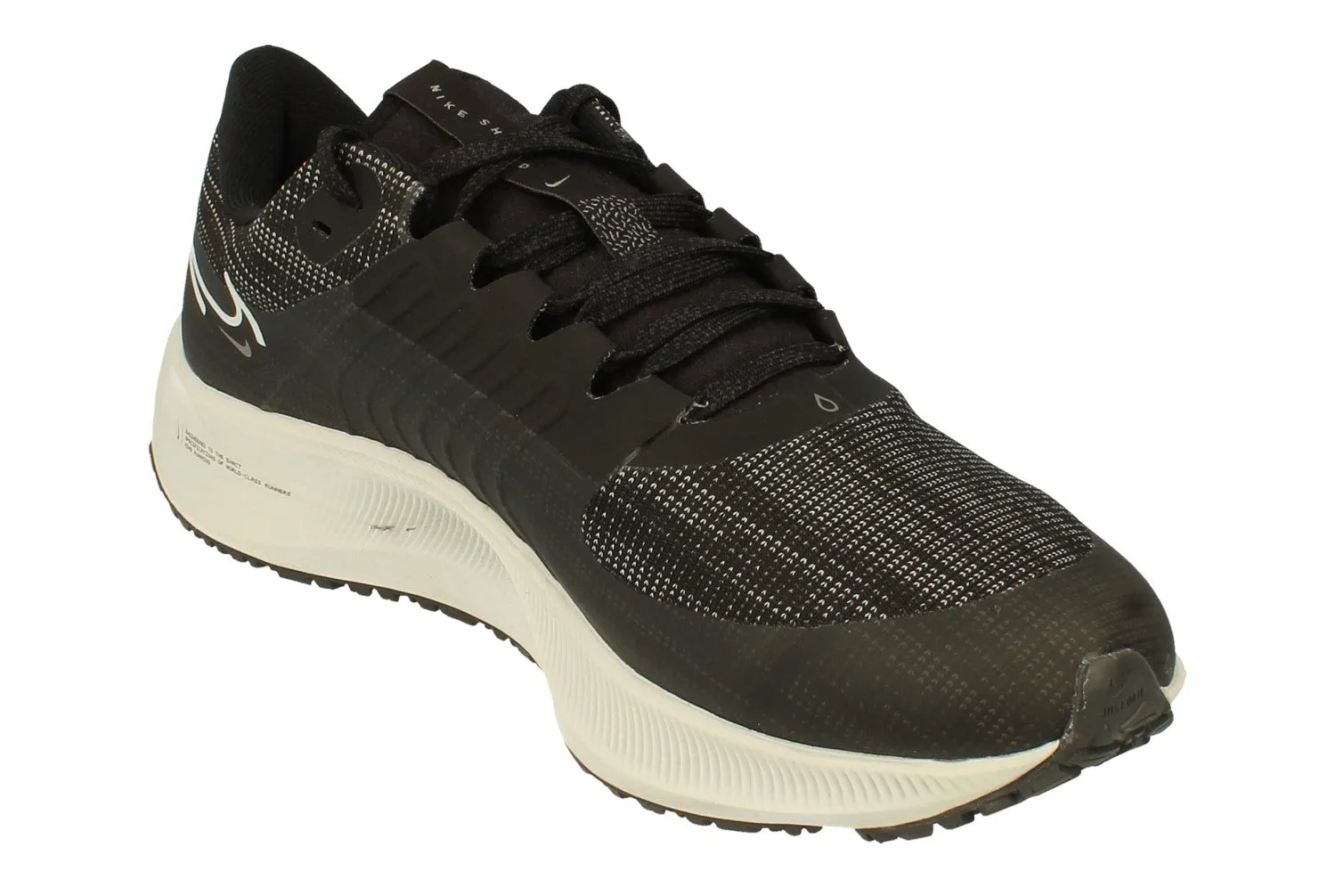 budget - brand shoes running on a synthetic track shoes Nike Air Zoom Pegasus 38 Shield | Mens | Black Platinum Tint