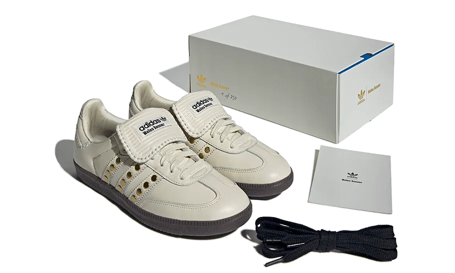 Samba Wales Bonner Studded Pack Cream White Flower Glow High Quality