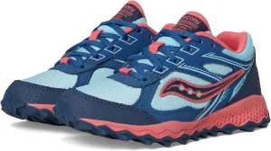 Saucony Cohesion TR14 LTT Trail Running Shoe (Little Big Kid) Sneaker, Aqua/Coral, 4 Wide US Unisex