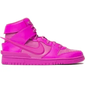 Hexagonal Tread Pattern Anti Slip Laces Nike Dunk High Ambush Active Fuchsia
