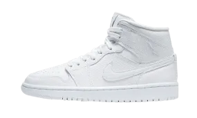 High Arch Abrasion resistant Air Jordan 1 Mid White Snakeskin
