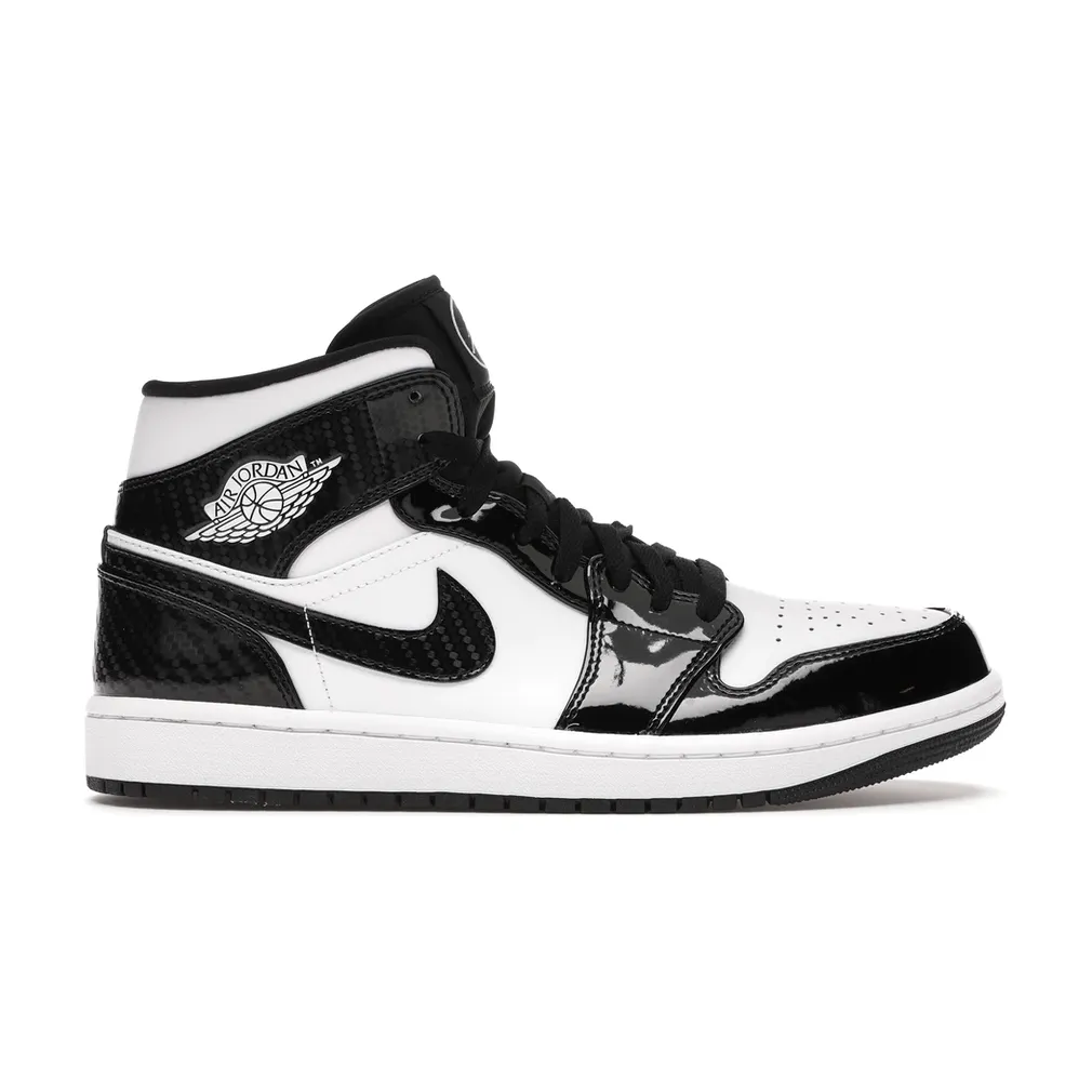 Jordan 1 Mid Carbon Fiber All-Star (2021) Giant pattern neutral running shoes