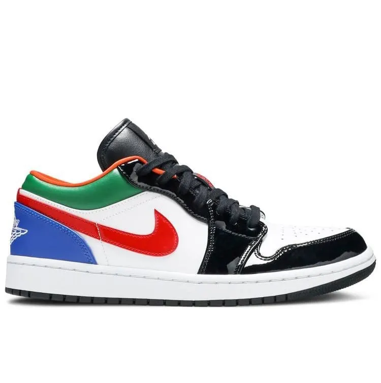 long - distance endurance Air Jordan 1 Low Multi-Color Black Toe (W)