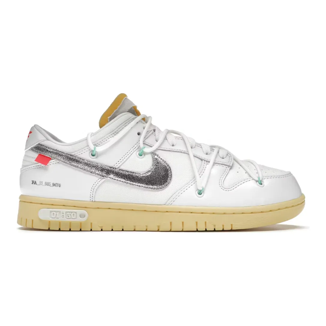 Perforated Toe Box Outsole Grip Nike Dunk Low Off-White Lot 1