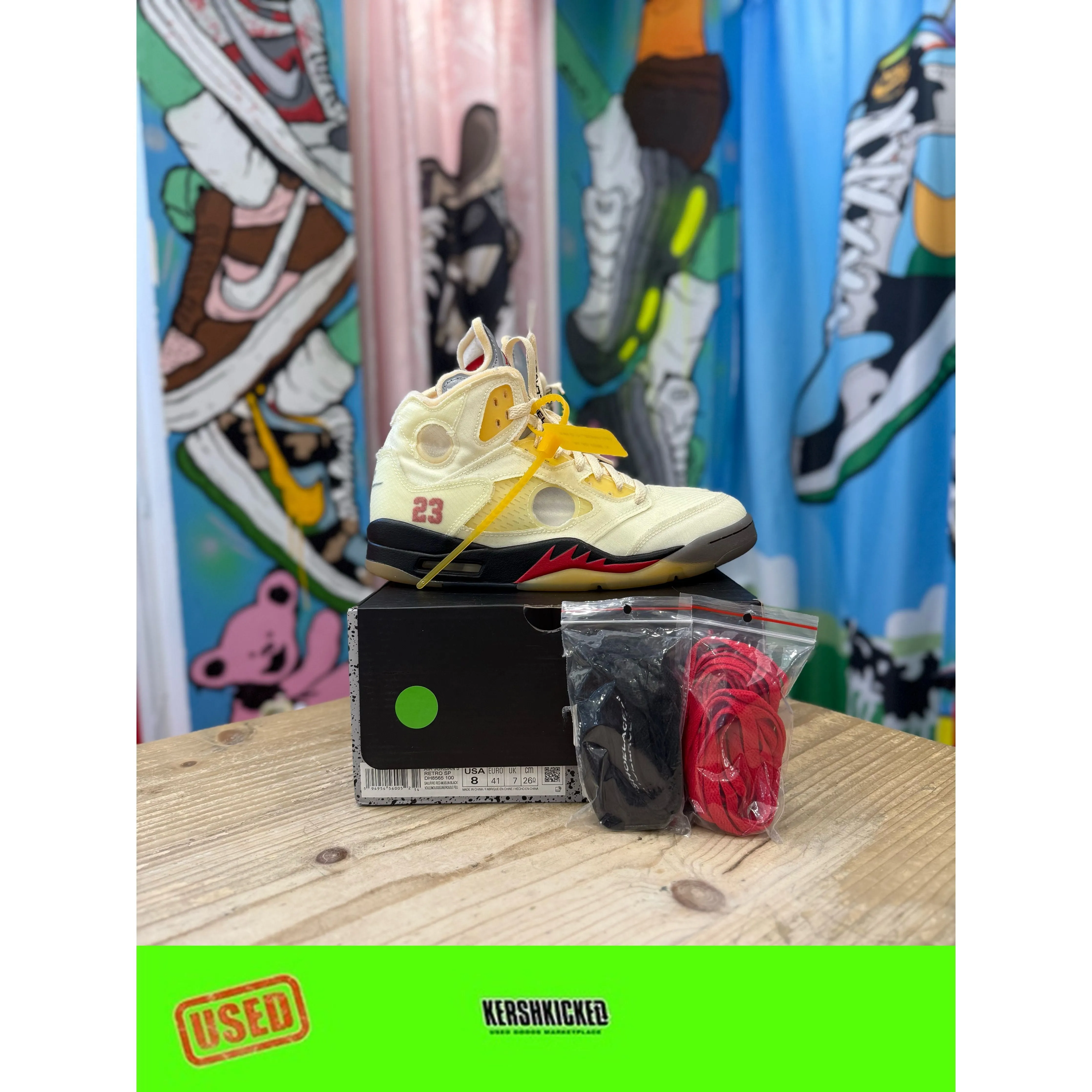 Jordan 5 Off White Sail UK 7 holiday - themed running wear