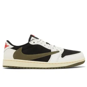 Air Jordan 1 Retro Low OG SP Travis Scott Olive Anti-Slip Sole rainy - day running option