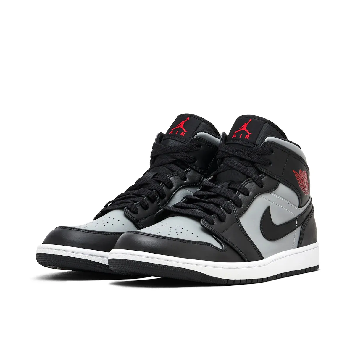 Jordan 1 Mid Shadow Red angular outsole running shoes