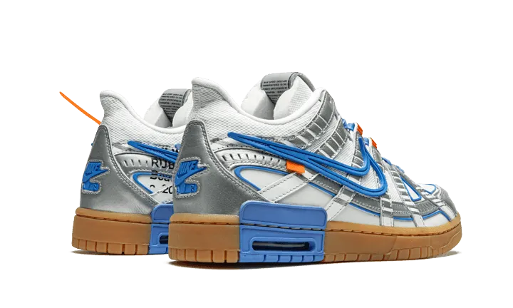 Air Rubber Dunk Off-White UNC adult style gym floor