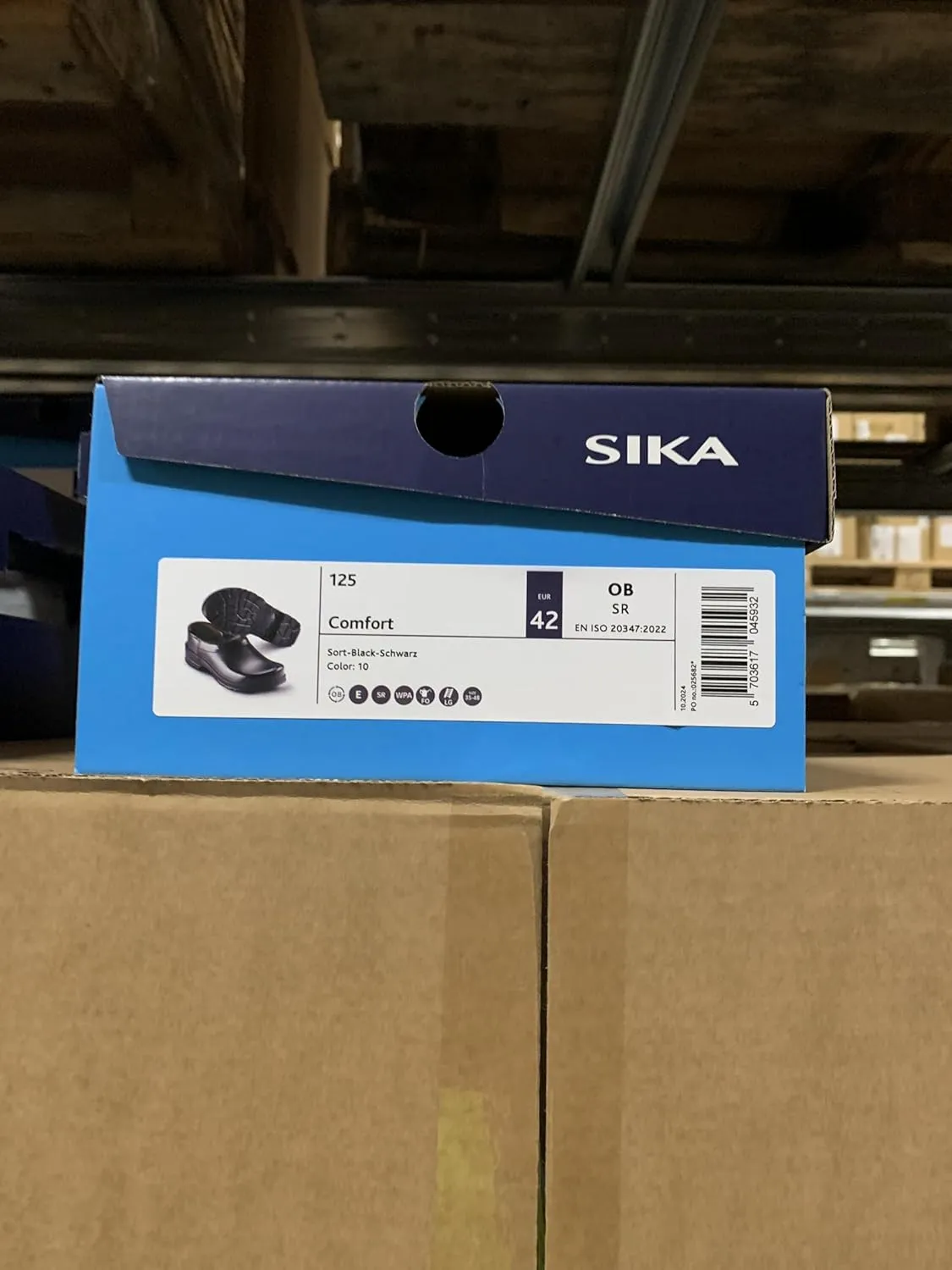 Sika 125 Comfort Robust Clog - Wide Fit and Wooden Footbed - Ideal for Leisure and Food Industry