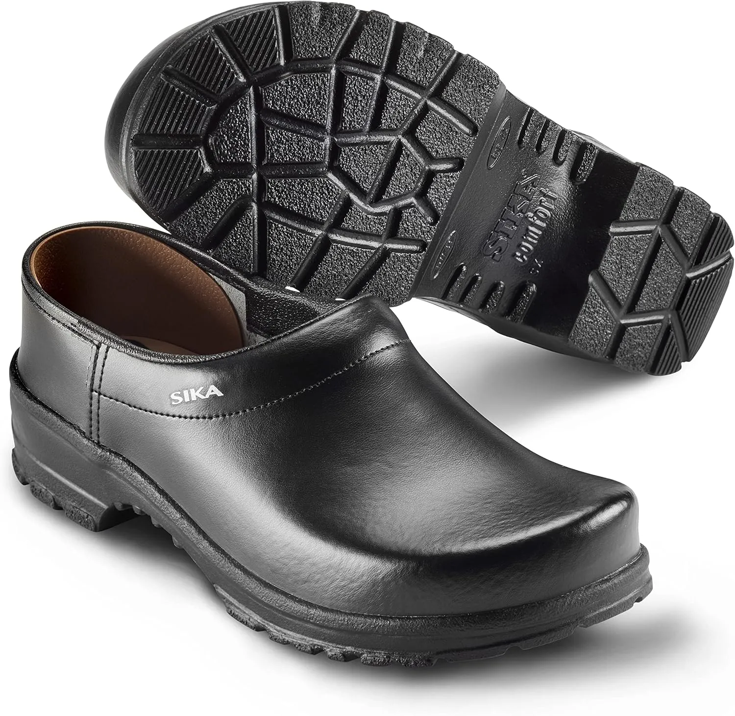 Sika 125 Comfort Robust Clog - Wide Fit and Wooden Footbed - Ideal for Leisure and Food Industry