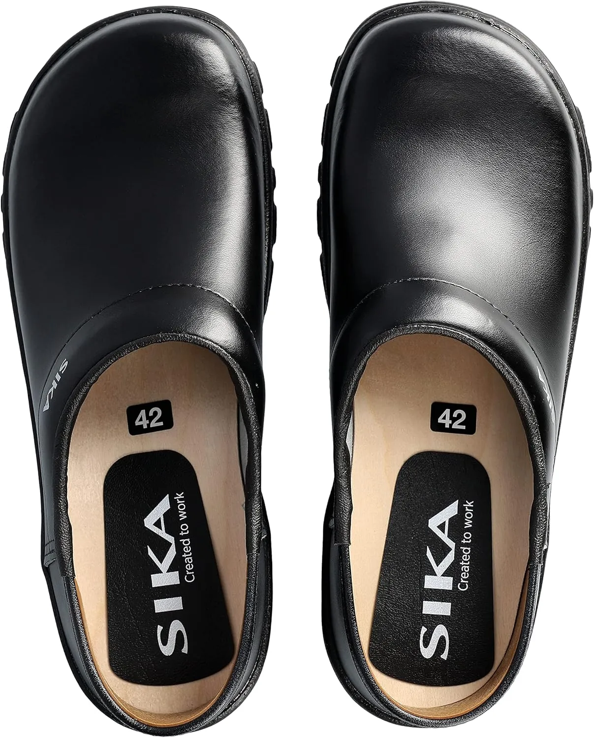 Sika 125 Comfort Robust Clog - Wide Fit and Wooden Footbed - Ideal for Leisure and Food Industry