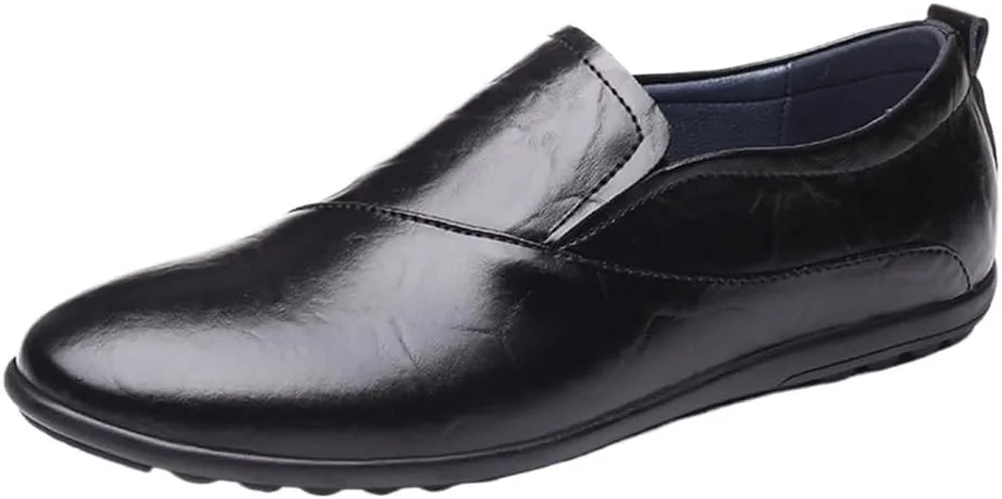 Simple Lightweight Leather Lightweight Comfortable Flat Heel Party Shoes Wedding Loafers for Mens Shoes