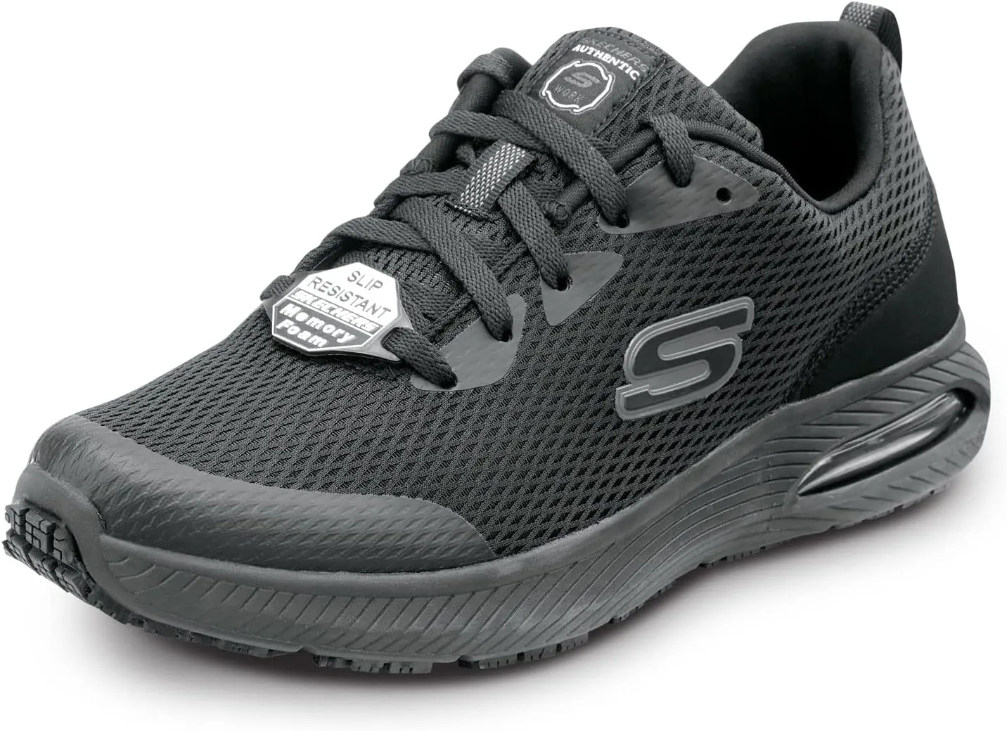 Skechers Jason Men's Black Soft Toe Slip Resistant Athletic