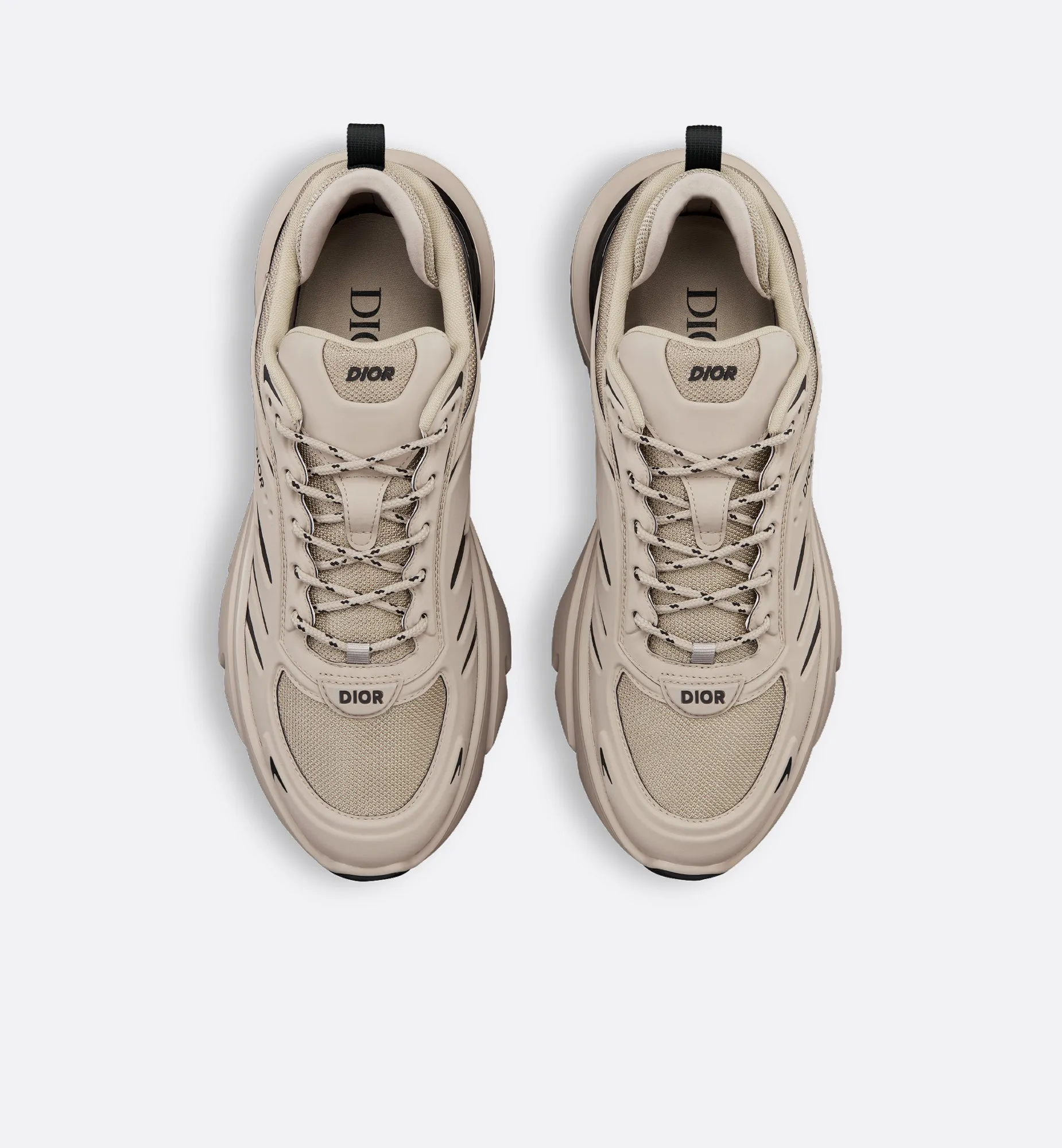 Slip Guard Hyper Compression Midsole Dior Sneaker B44 Blade Maille beige et tissu technique beige