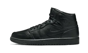 Lace Lock Technology Air Jordan 1 Mid Triple Black (2022)