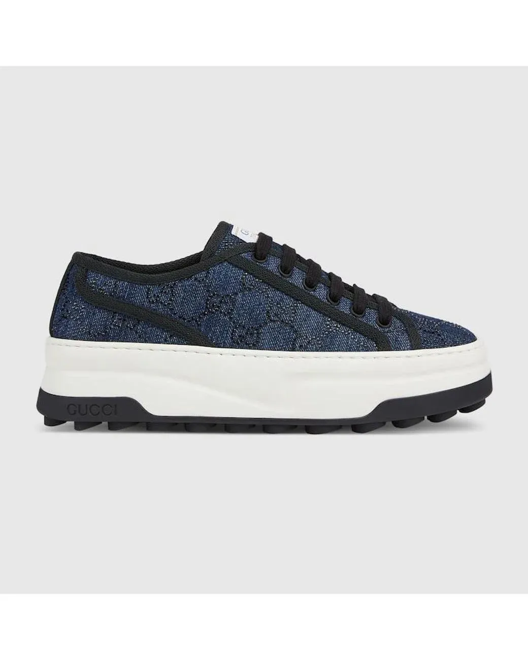 High-Traction Sole Street Mode Gucci GG printed platform sneakers Blue