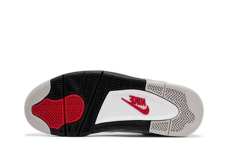 Air Jordan 4 Retro White Cement (2025) abstract - design shoes running in the city