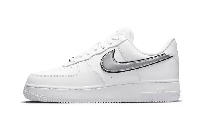 Streetwear Style Air Force 1 Low Essential White Metallic Silver
