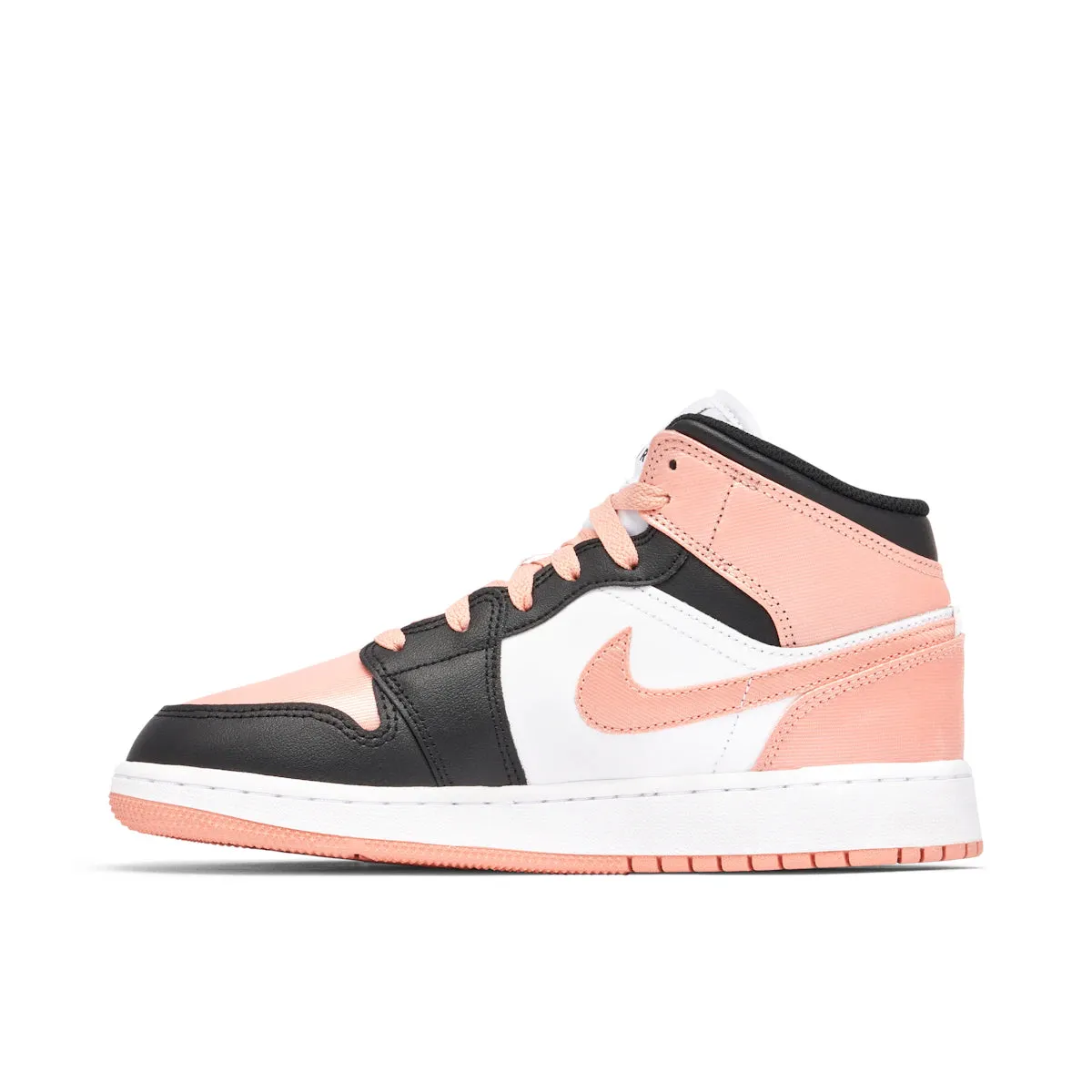 Jordan 1 Mid Madder Root (GS) cross - country meet herringbone outsole running shoes
