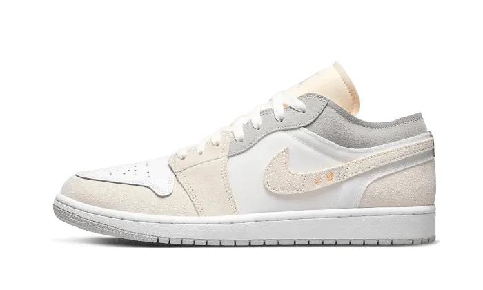 Compression Knit Upper Urban breathability Air Jordan 1 Low Inside Out Cream White Light Grey