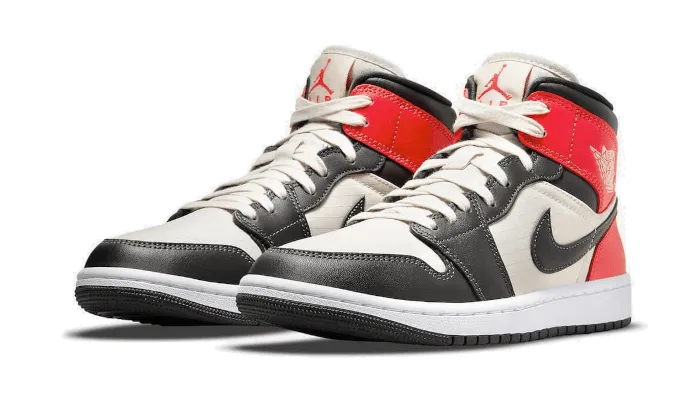 Low Profile Drop Slip Resistant Tread Air Jordan 1 Mid Light Orewood Brown
