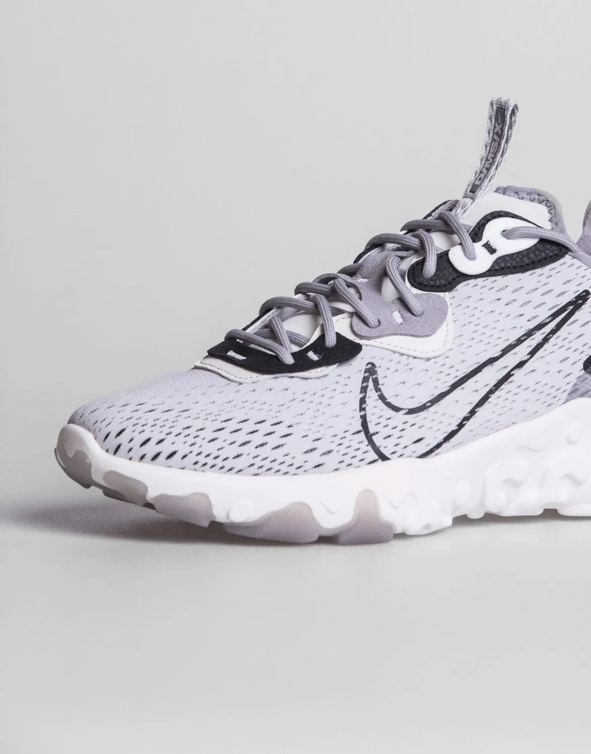 Durable Construction Adaptive Movement Nike React Vision Vast Grey/ Black-Sail-White