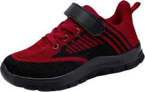 Sneakers for Girl Mesh Kids Breathable Tennis Walking Non-Slip Hook and Loop Athletic Lightweight Running Shoes Outdoor Sport