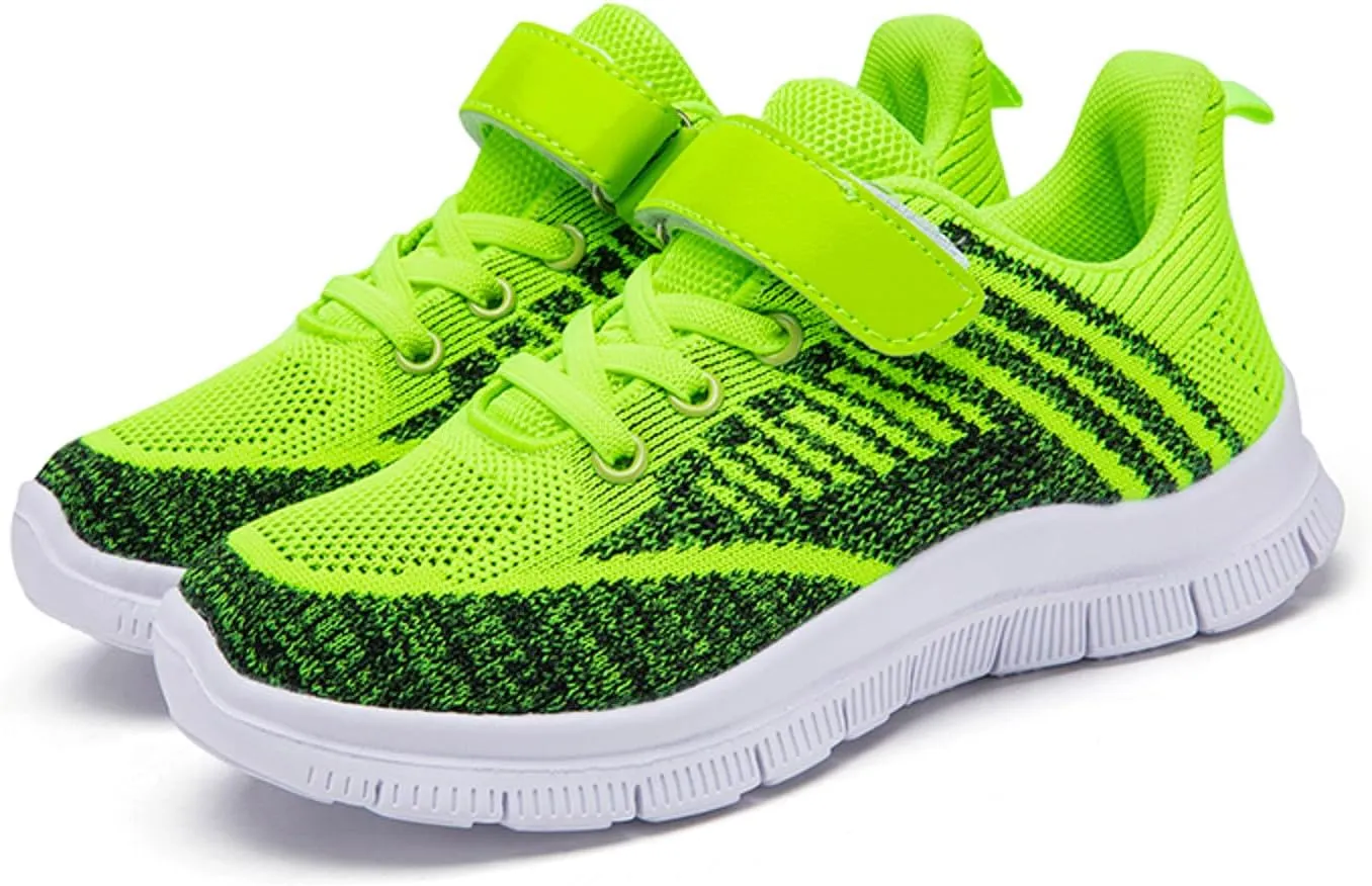 Sneakers for Girl Mesh Kids Breathable Tennis Walking Non-Slip Hook and Loop Athletic Lightweight Running Shoes Outdoor Sport