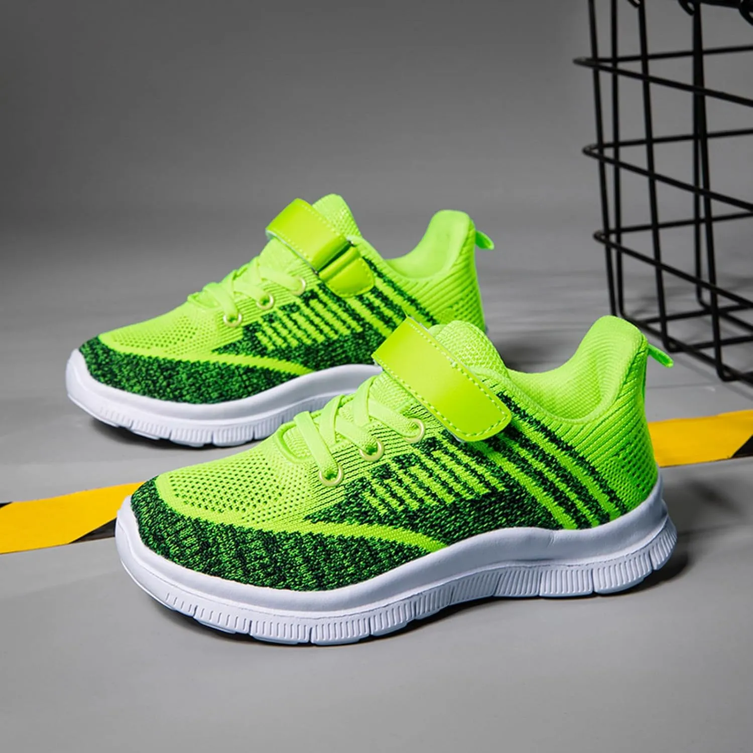Sneakers for Girl Mesh Kids Breathable Tennis Walking Non-Slip Hook and Loop Athletic Lightweight Running Shoes Outdoor Sport