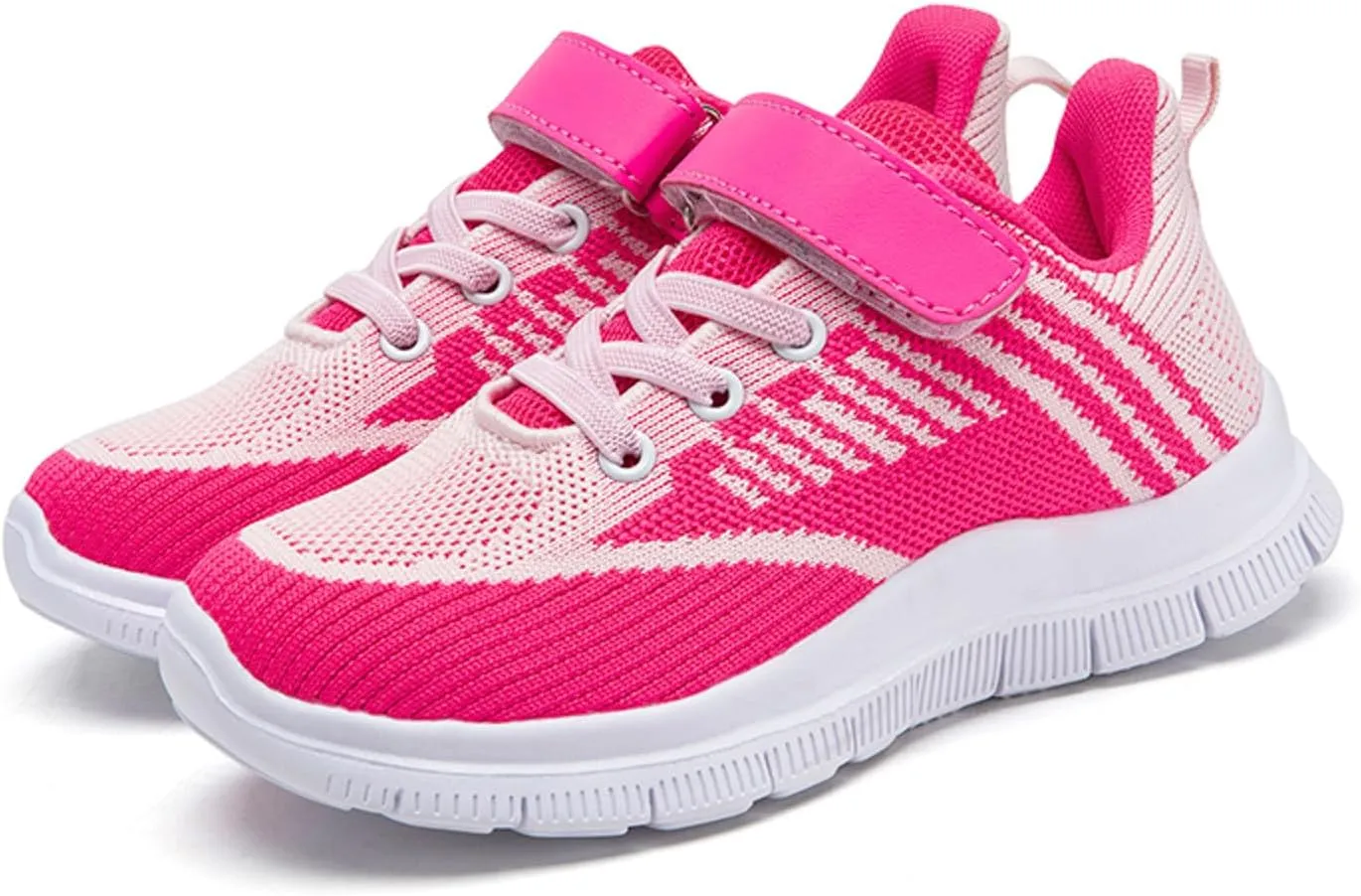 Sneakers for Girl Mesh Kids Breathable Tennis Walking Non-Slip Hook and Loop Athletic Lightweight Running Shoes Outdoor Sport