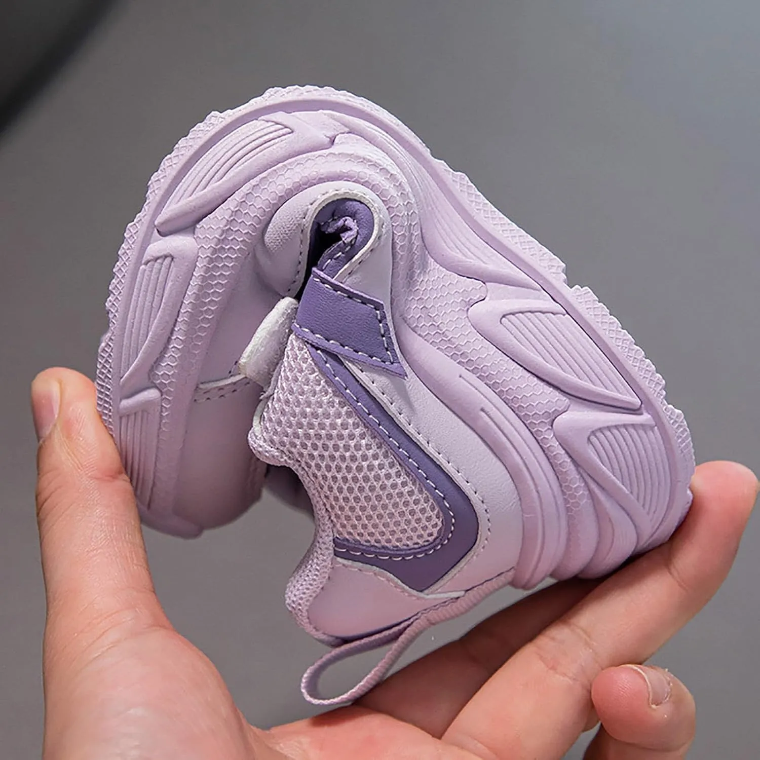 Sneakers for Girls Breathable Mesh Lightweight Running Shoes with Hook and Loop Kids Comforable Casual Walking Shoes