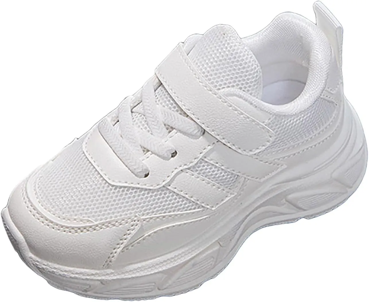 Sneakers for Girls Breathable Mesh Lightweight Running Shoes with Hook and Loop Kids Comforable Casual Walking Shoes