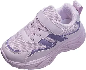 Sneakers for Girls Breathable Mesh Lightweight Running Shoes with Hook and Loop Kids Comforable Casual Walking Shoes
